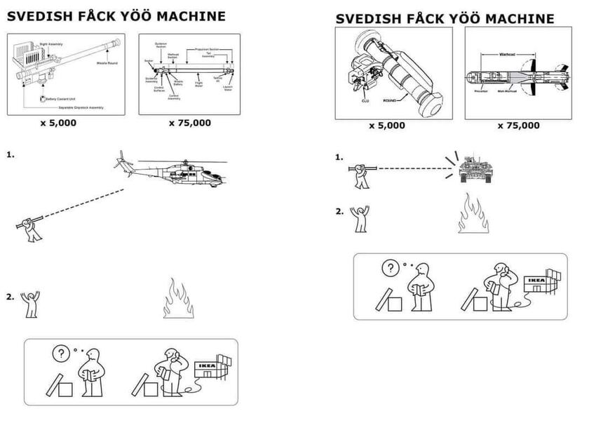 IKEA instructions for Javelin and N-LAW