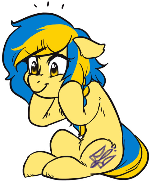 gleeful pony in Ukraine colors