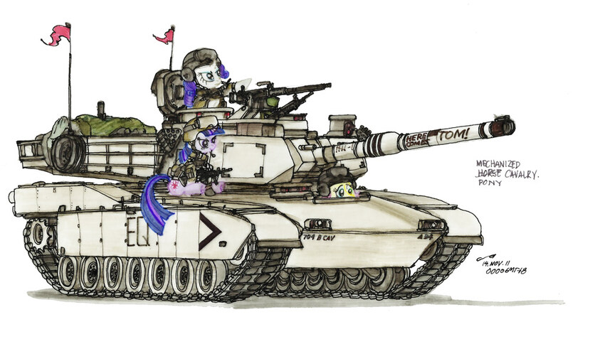 ponies in tank, 'Mechanized Pony Cavalry'