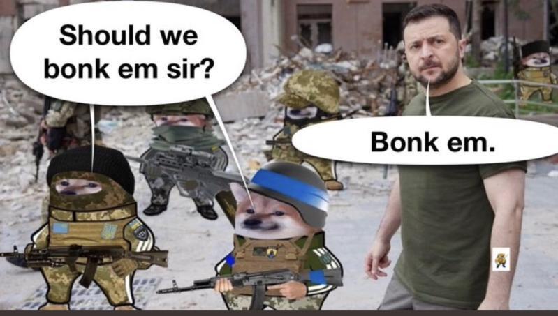 Fellas: Should we bonk 'em, sir?  Zelenskyy: Bonk 'em.