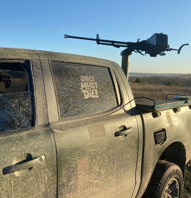 Chinese W85 machine gun mounted on the back of a pickup