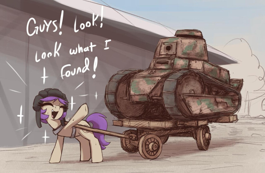 Pony grabs a Russian tank and says, 'Guys! Look what I found!'