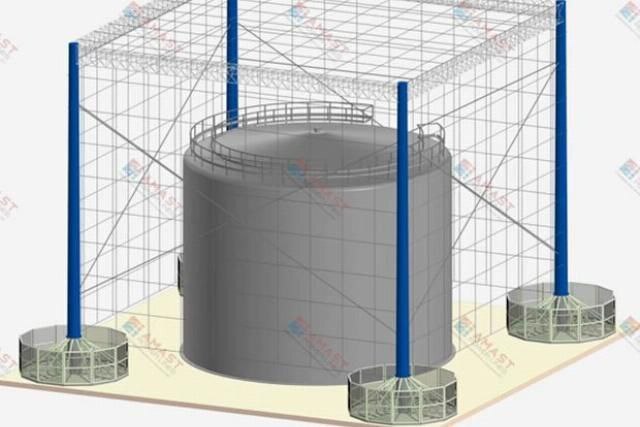Anti-drone nets that Russia claims will prevent Ukrainian drones from wrecking their refineries.