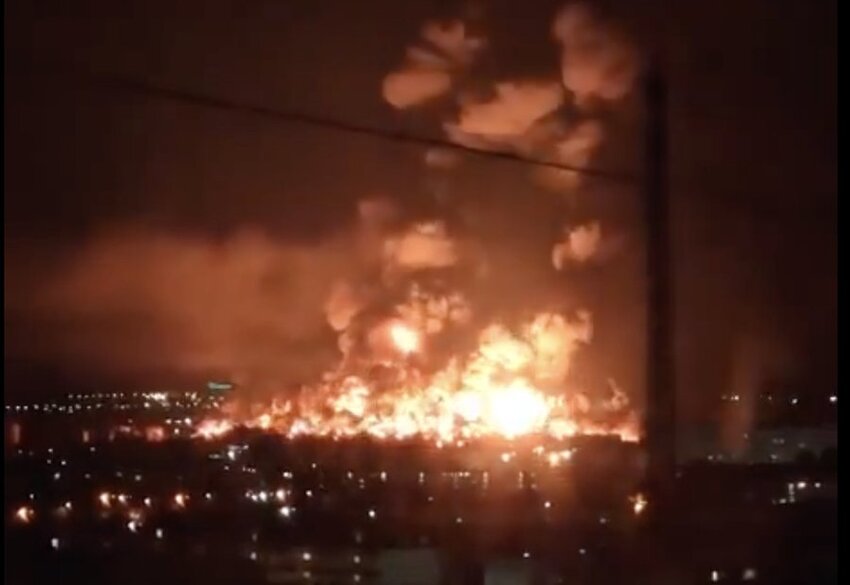 A big fire in Bashkortostan.