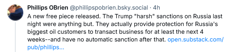 Philips P.O'Brien says Trump's 'sanctions' last night were not actually sanctions.