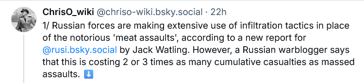 ChrisO_wiki talks about Russian infiltration attacks.