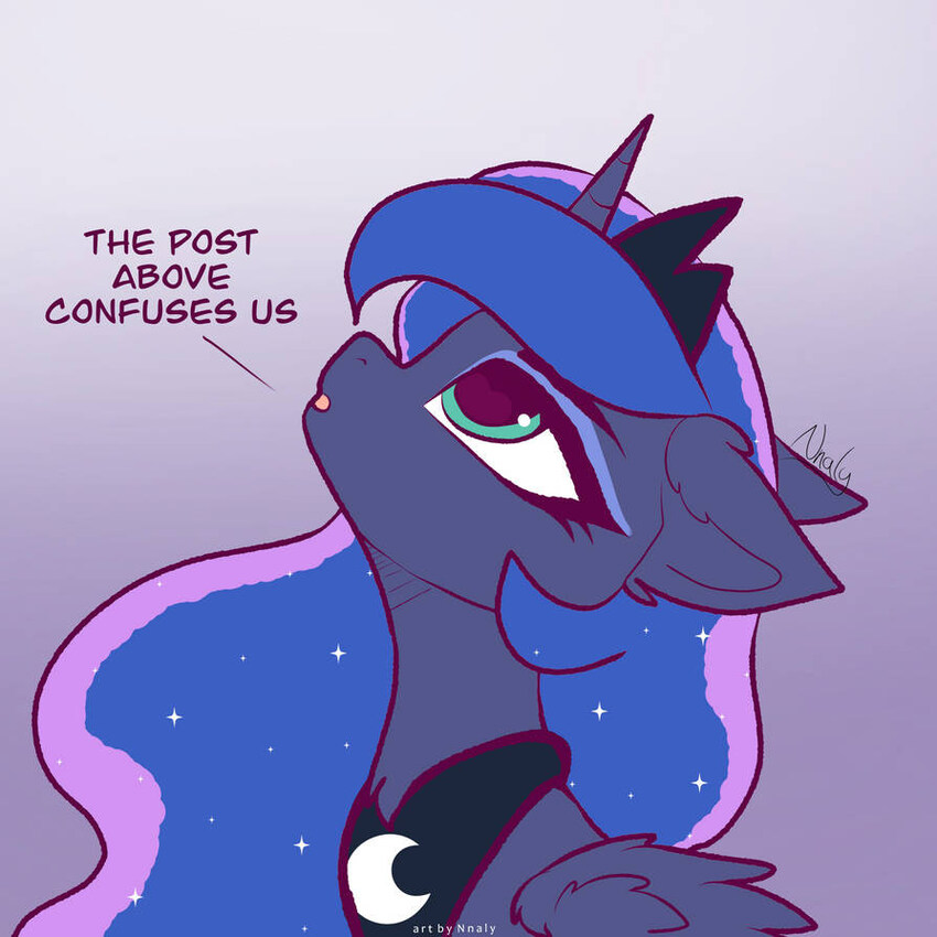 A pony is very confused by the image above.